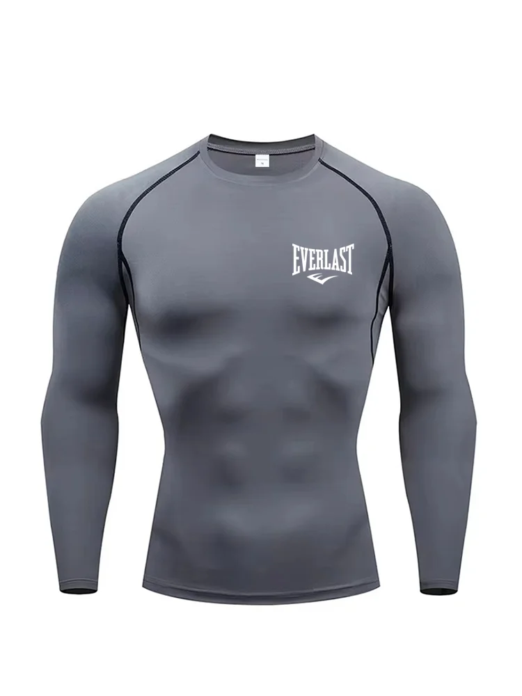 Men Running Compression T-shirt Long sleeves Sport Tees Gym Fitness Sweatshirt Male Jogging Tracksuit Homme Athletic Shirt Tops