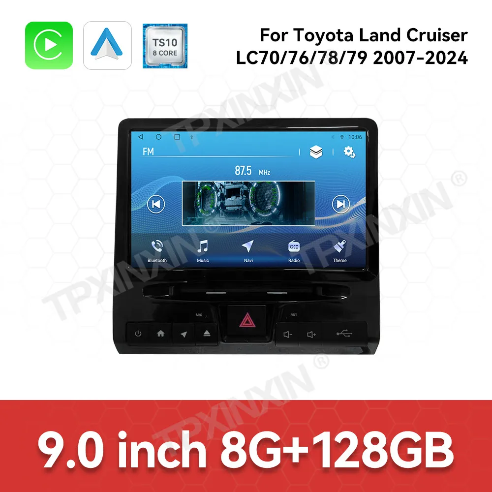 

Smart Screen Car Radio For Toyota Land Cruiser LC70 76 78 79 2007-2024 Android GPS Navi Multimedia Stereo Receiver Head Unit