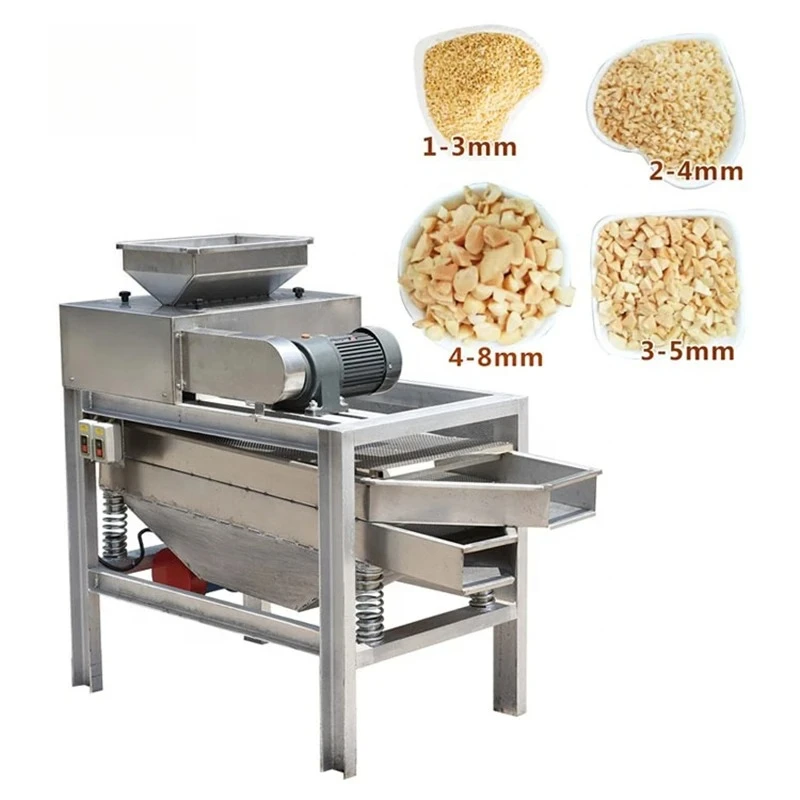 Hazelnut Dicing Walnut Crusher Pistachio Crushing Almonds Cutter Peanut Chopping Cashew Nut Cutting Machine