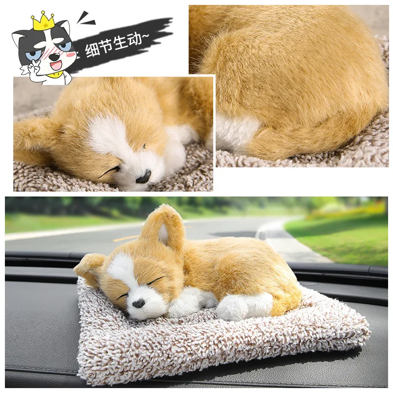 Cute dog simulation animal model will call simulation cat plush toy bamboo charcoal cat purifies the air