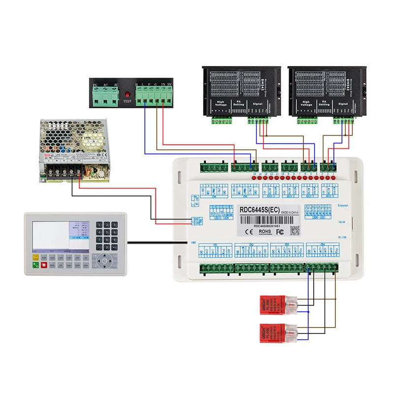 Rdc6442g La ser machinecontroller Ruida Controller 6445 besturingssysteemkaart en paneel