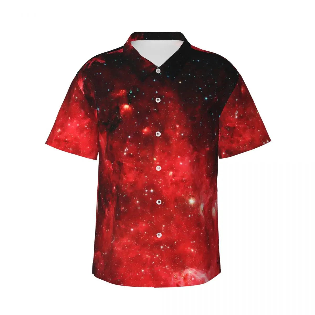 Hawaiian Shirt Beach Galaxy Blouses North America Nebula Classic Casual Shirts Men Short Sleeve Harajuku Top