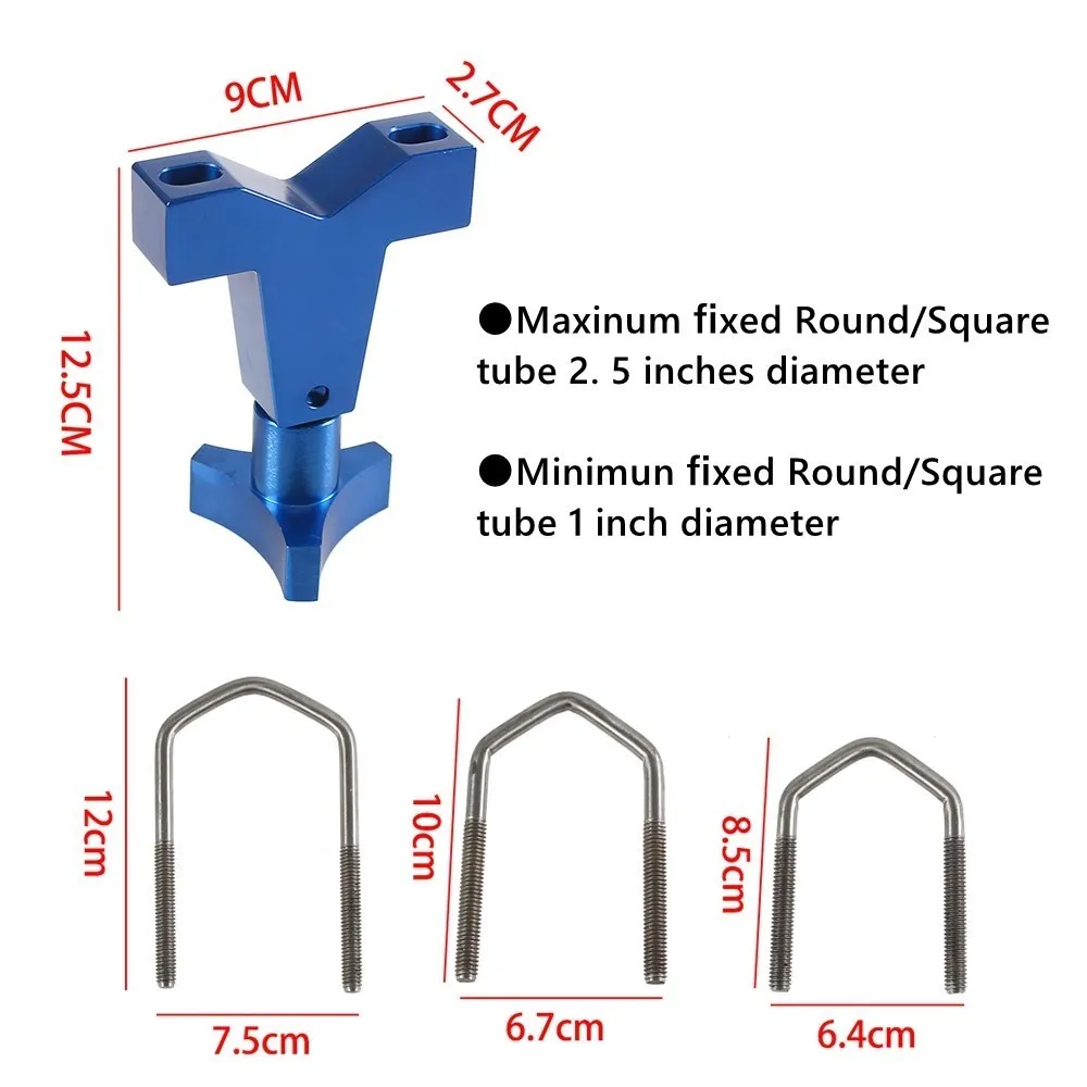 2Pcs Adjustable High Lift Jack Tube Mount Bracket Gasket 1-2.5