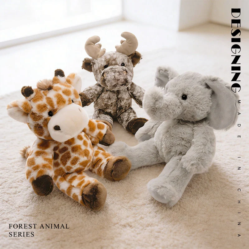 

Мягкая игрушка-животное 25 см: Лев, Тигр, Слон, Леопард, Жираф. Милые лесные звери для детей, подарки, мягкий компаньон для сна.