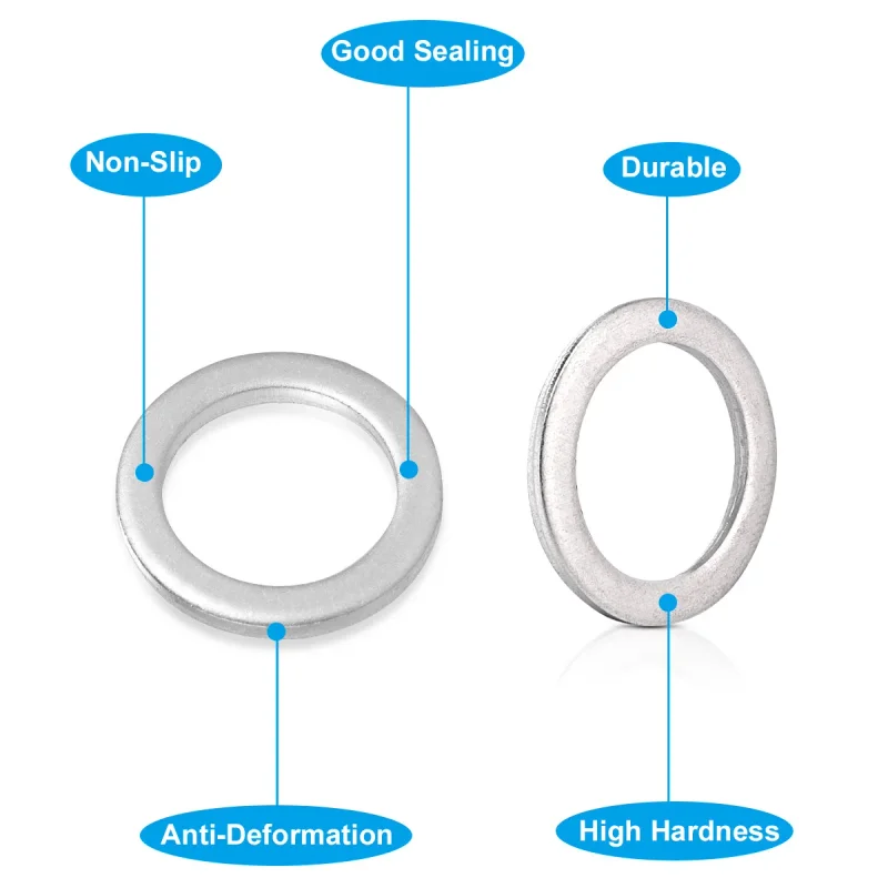 

100 X Aluminum Transmission Drain Plug Washer 18mm For Honda Accord Civic Acura Mdx 90471-px4-000 90471px4000 90471 Px4 000