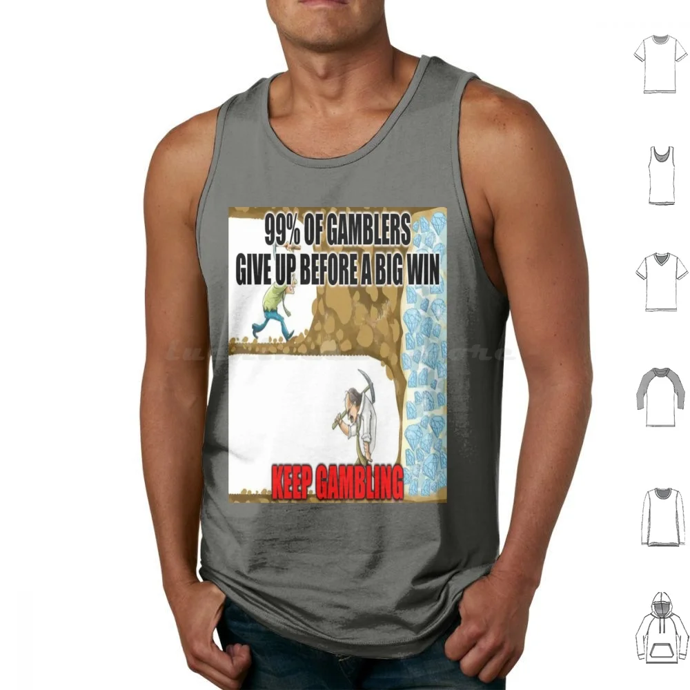 Gambling Funny Meme / Joke Tank Tops Vest Sleeveless Meme Funny Joke Gambler Addict Cute