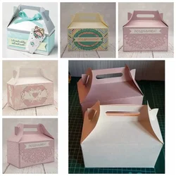 Large Fold Candy Gift Box Metal 3D Cutting Dies Gift Scrapbooking For Card Making Album Embossing Stencil DIY Craft Dies 2024