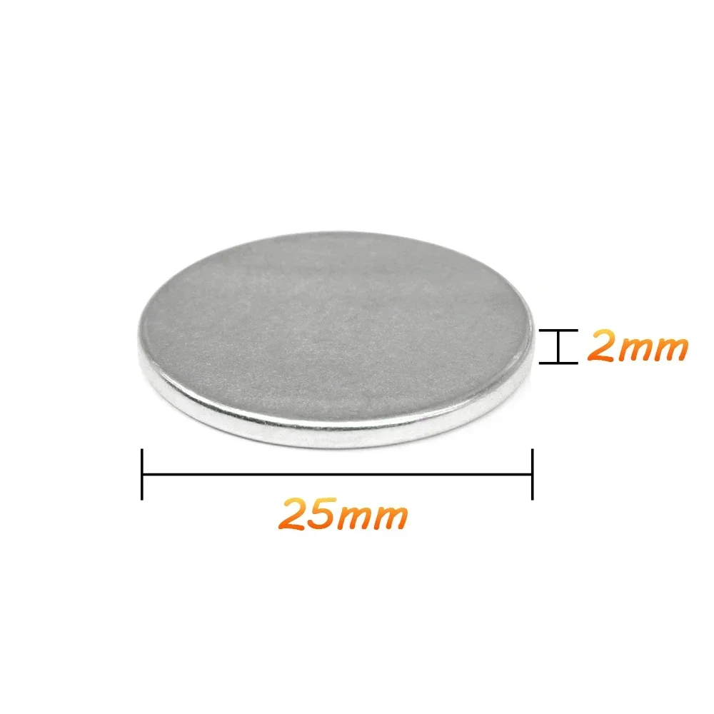 5/10/20//30/50PCS 25x2 mm Round Strong Powerful Magnetic Magnet 25mm X 2mm Disc Neodymium Magnet 25x2mm Permanent Magnets 25*2