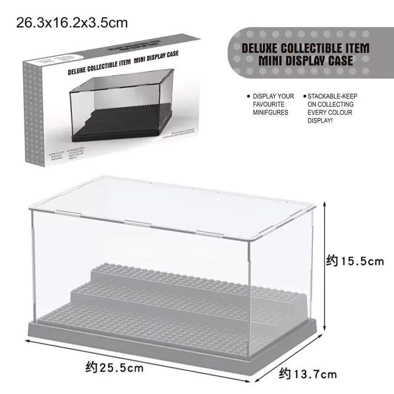 Acrylic Minifigures Display Case, Stackable and Dustproof Building Block Display Box for Lego Action Figure Toys Storage view 5
