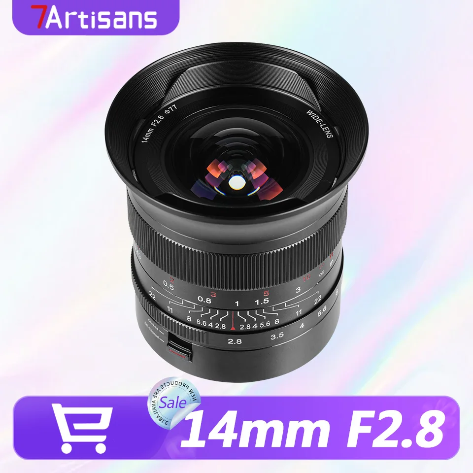 7artisans Full Frame 14mm F2.8 Ultra-Wide Manual Focus Camera Lens for Humanities Photography with Sony E Nikon Z Canon RF L