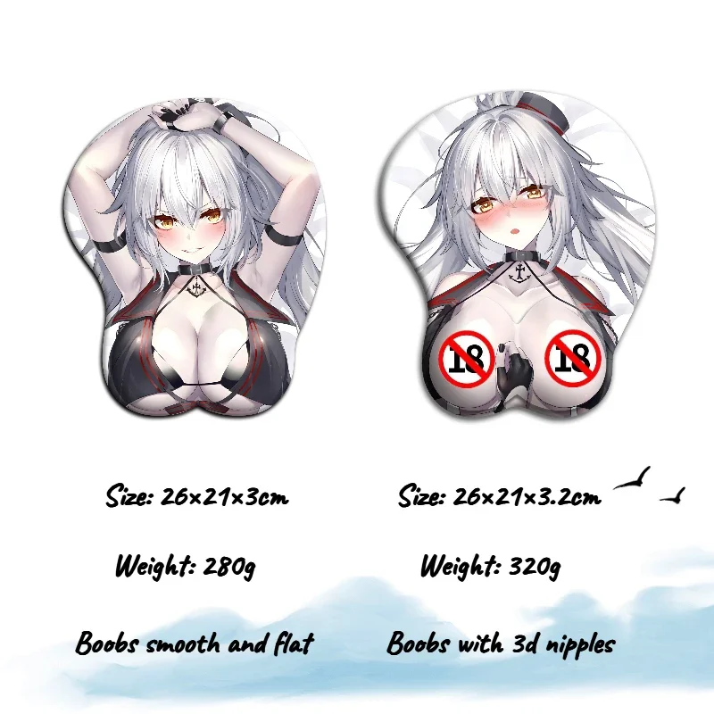 

NSFW Nude 3d Nipples Hentai Boobs Mouse Pad Sexy Girl fate jeanne d arc Gamer Anime Cute Wrist Rest 3D Oppai Silicone Mousepad