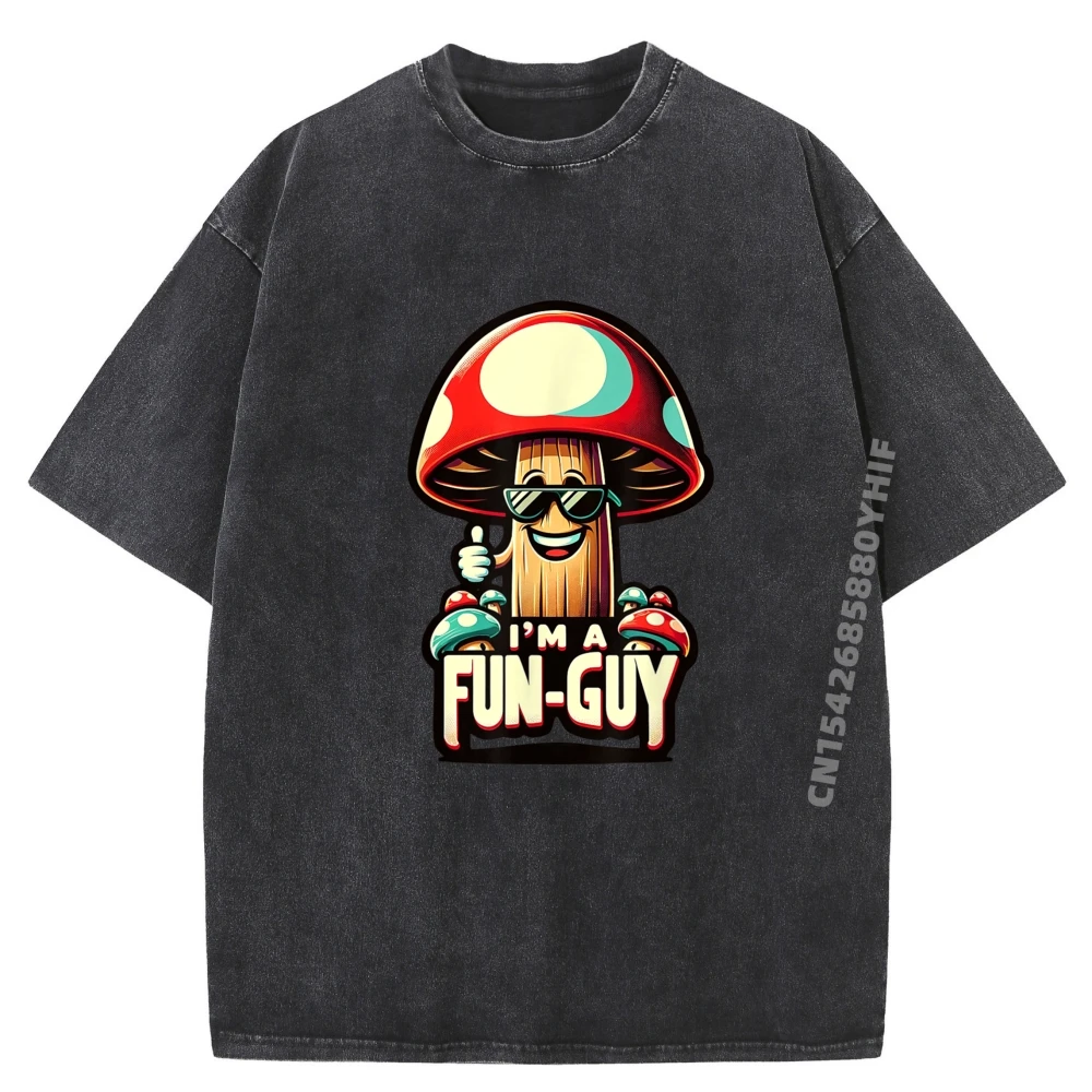 

Специальные женские футболки Im A Funguy, забавные топы и футболки с грибами, топы с принтом, мужская забавная стираная футболка