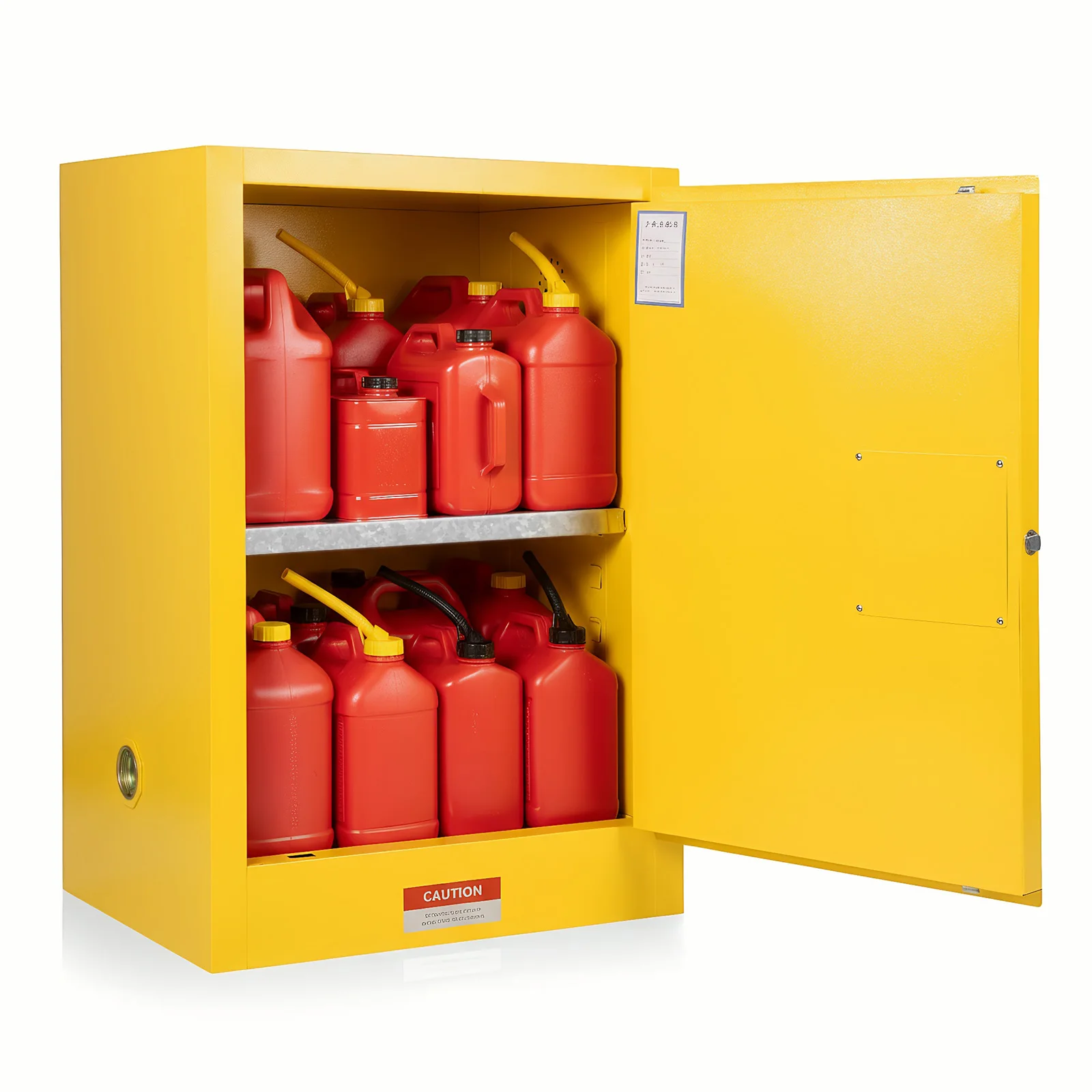 12 جالون F ﻿ خزانة تخزين سائلة قابلة للتشويق 22.8 بوصة عرض × 18.1 بوصة عمق × 35 بوصة ارتفاع خزانة أمان من الحرائق فولاذية للتطبيقات الصناعية