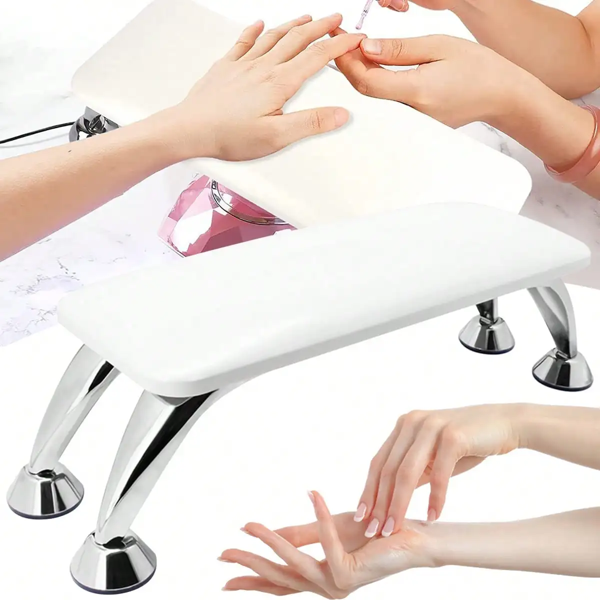 Microfiber Leather Nail Art Hand Pillow Removable Washable Light Luxury Manicure Hand Pad Special Arm Rest Cushion for Nail Salo