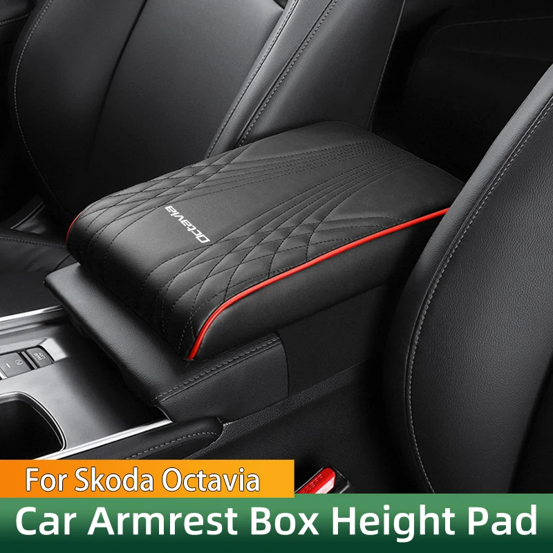 

Car Armrest Box Pad For Skoda Octavia 2 3 MK1 MK3 Armrest Box Height Pad Car Elbow Central Armrest Box Cover