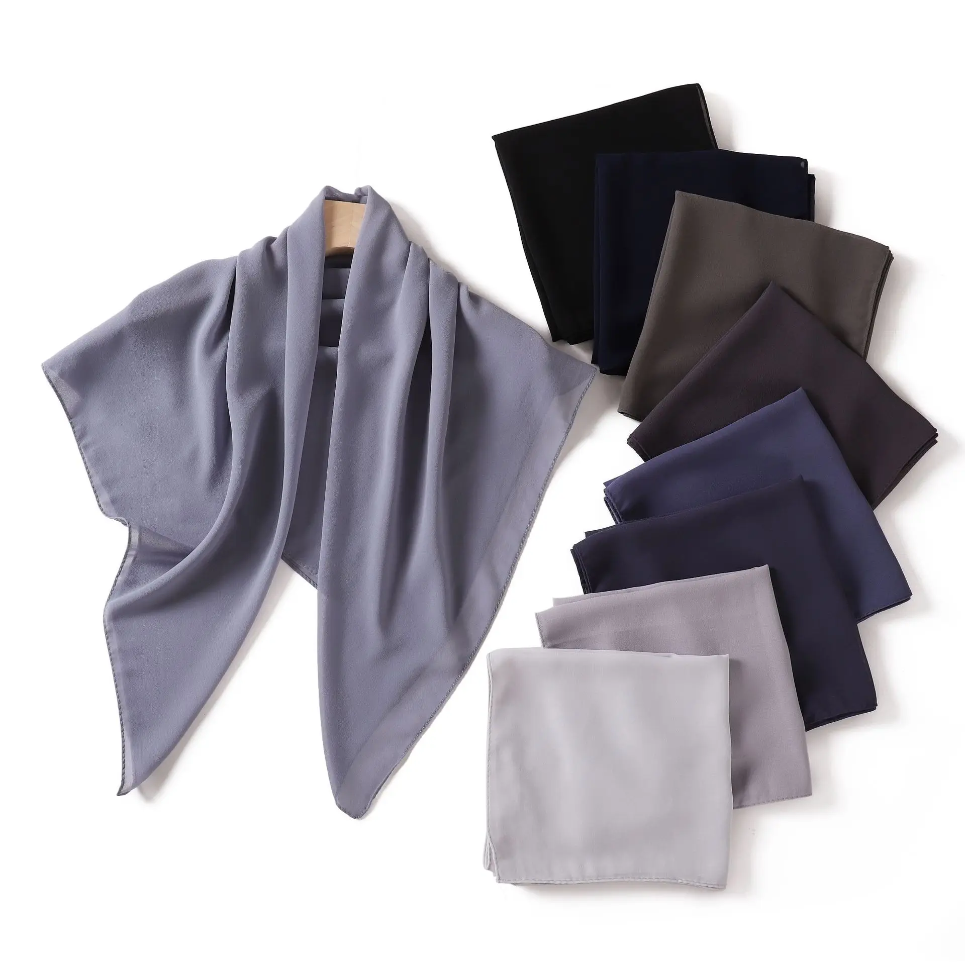 

Solid Color Pearl Chiffon Square Scarf Muslim Hijab Women Kerchief Headwrap Bandanas Headband Shawl Wrap Scarves Turban 90*90cm
