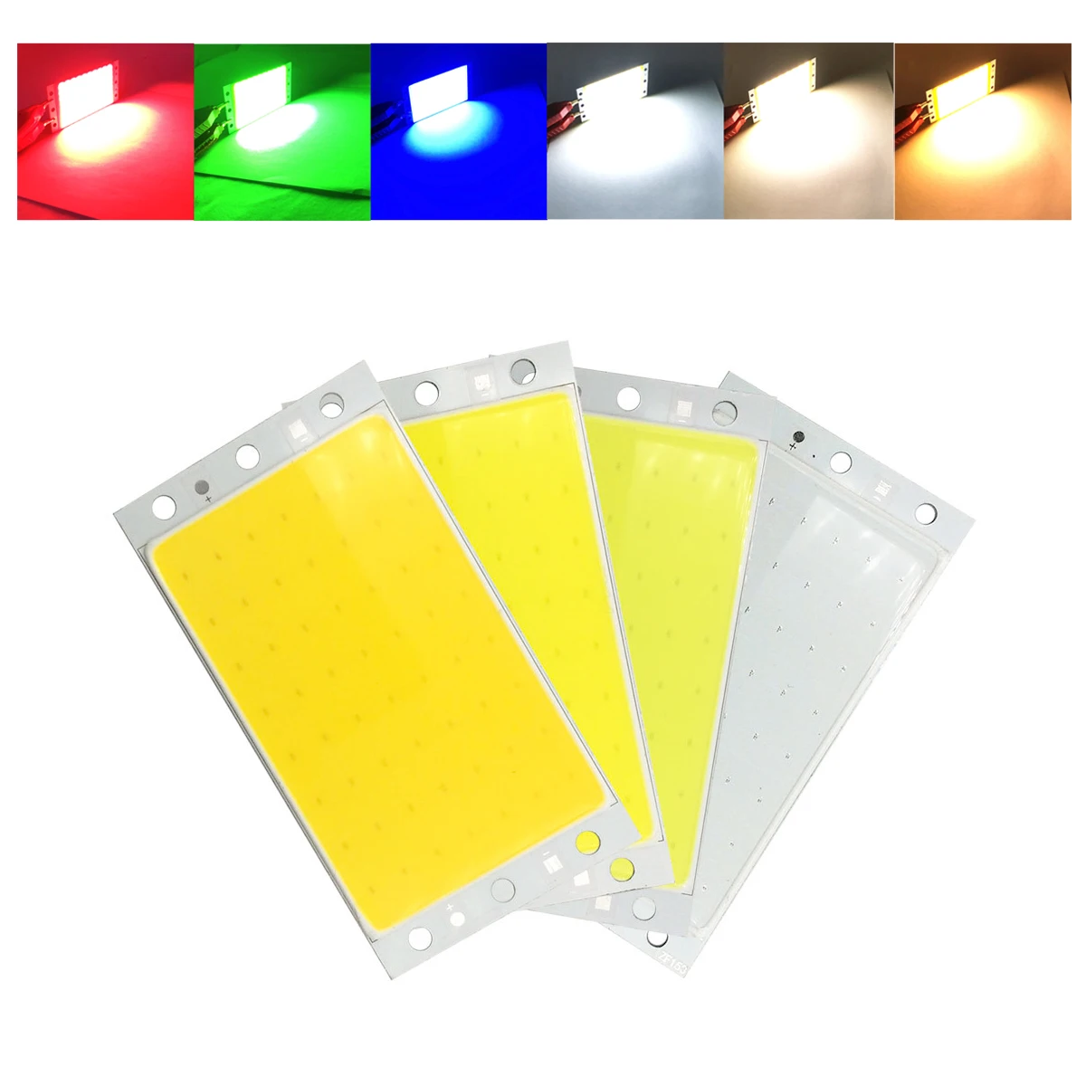 DC 12V COB LED Light Strip Lamp Module 2000LM Ultral Bright Warm Cool White Blue Red COB Chip On Board Matrix