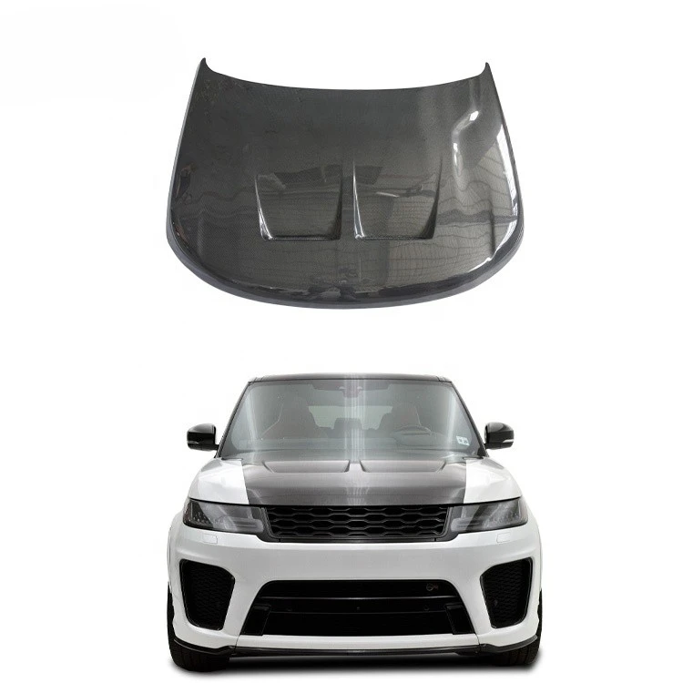 New Arrival SVR Style Carbon Fiber Car Hood Scoop Bonnet For Land Sport  Engine Hoods