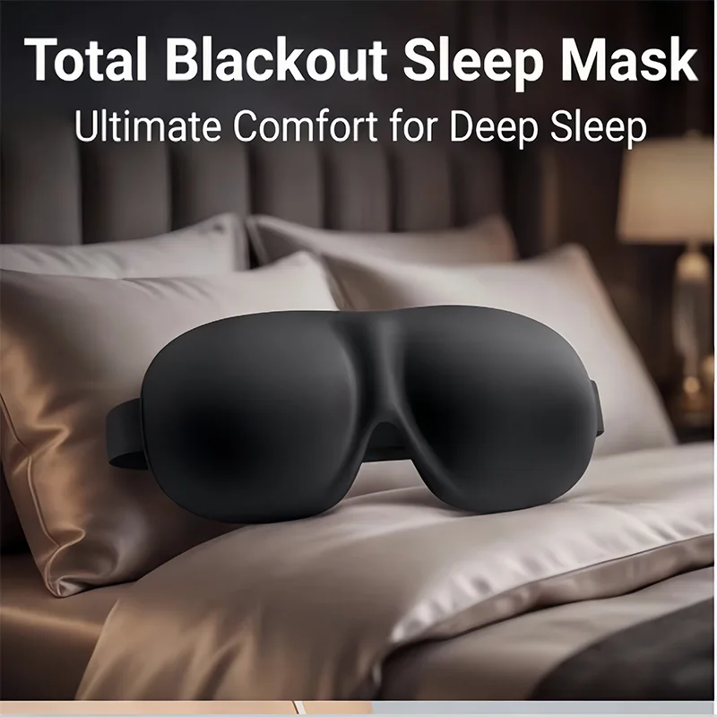 Breathable 3D Adjustable Sleep Mask – Blocks Light, Allows Air Circulation for Eyes, Unisex Comfort Fit
