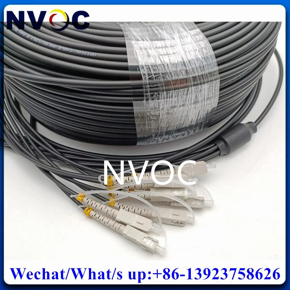 

4Core 150M OM3-150 OM3-300 50/125 4C MM LC/SC/FC/STUPC Armored Fiber Optical Patch Cord Cable Connector Without Reel