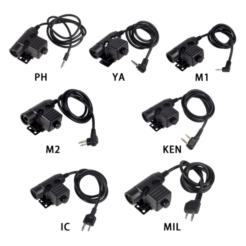 

1pc Tactical Headset PTT Adapter for Icom / Kenwood / Midland / Motorola / Baofeng Plug Accessory Tactical Headset Compatibility