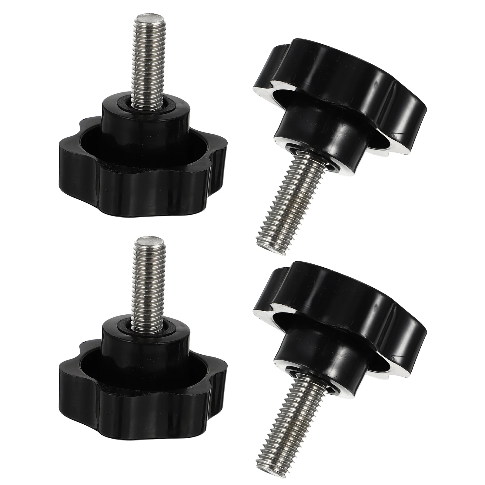 

4pcs Star Hand Knobs Plastic Replacement Steel Tightening Screws M10X25 Clamping Screw Knobs Hex Design niture Decoration