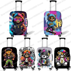 Graffiti Female Bear Doll Luggage Cover for Travel  Women Men Travel Accessories Anti-dust Elastic Suitcase Trolley Case Covers