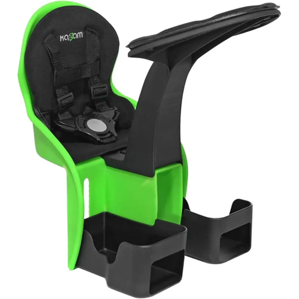 

Front-Mounted Child Bike Seat - Padded Bumper, 5-Point Harness, Adjustable Footrests for Kangaroo & Wallaby Models, Ideal for Fa