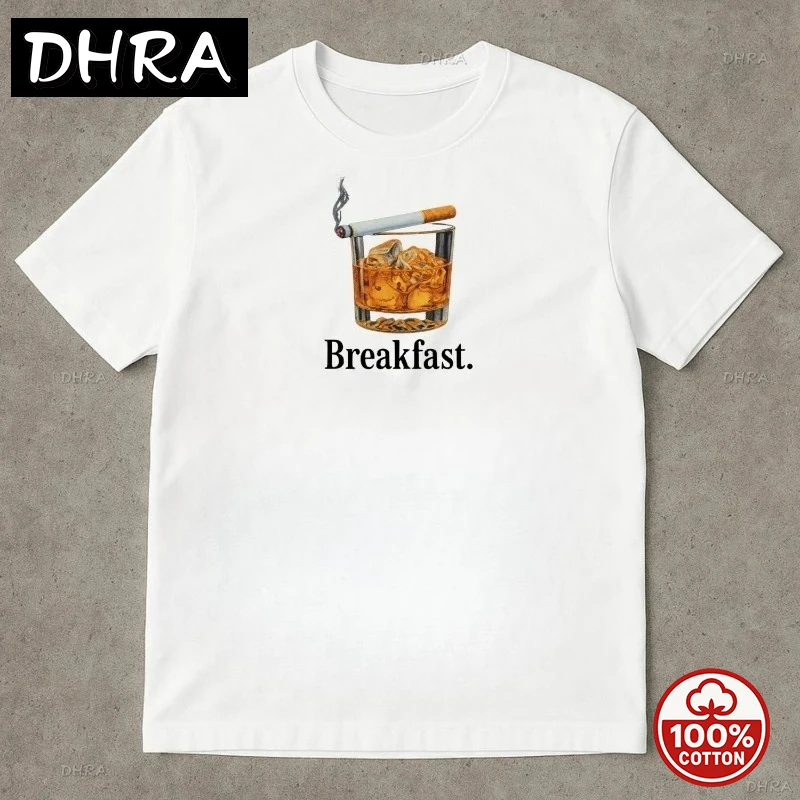 

Breakfast Funny Shirt, Funny Awkward Shirt Men's and Women's Summer Pure Cotton Comfortable and Fashionable Short Sleeved Tee