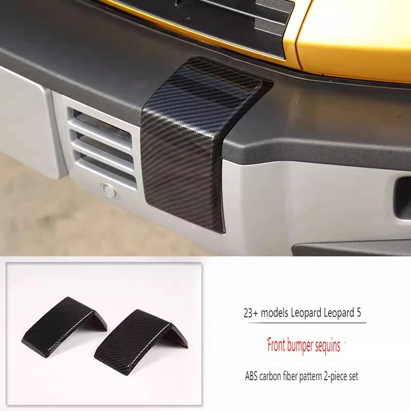 Car Front Grille Chrome Trim Front Bumper Trim Middle Grille Trim  Fit For BYD Equation Leopard 5 Car Accessories