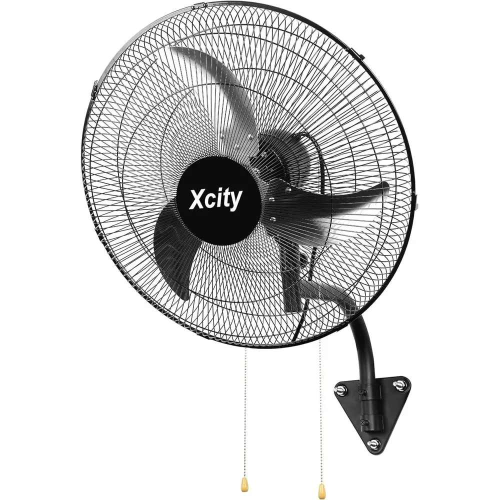 

20 Inch Oscillating Wall Fan - 3-Speed, High Velocity, Up to 5500 CFM, Adjustable, Heavy-Duty Metal for Outdoor, Patio, Garage,
