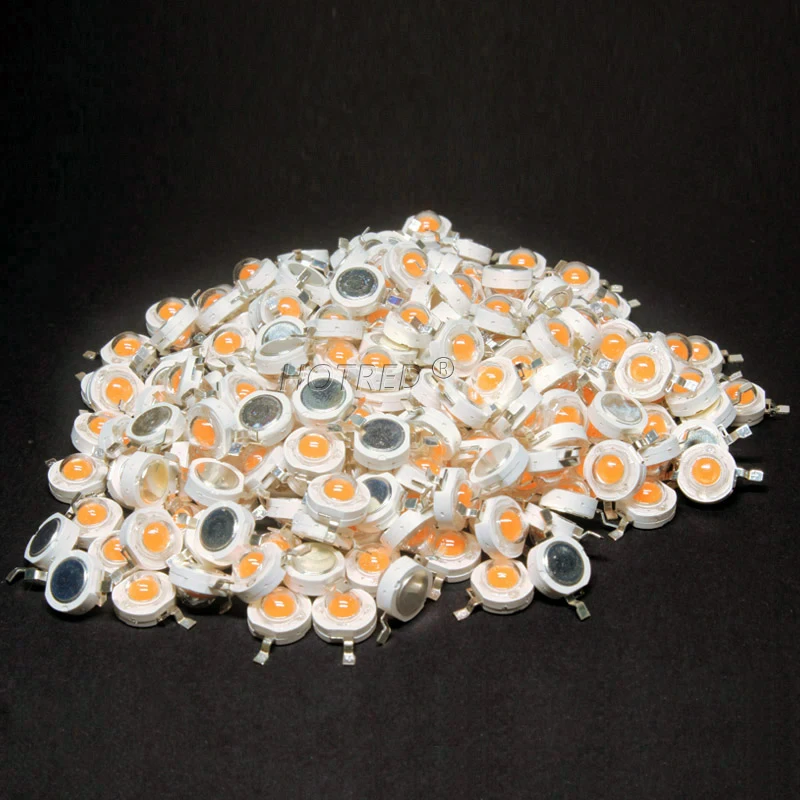 50pcs LED 1W 3W 3V High Power Lamp Beads Chip Cold Neutral Warm White 10000K 20000K 30000K Royal Blue Pink For Blubs Downlight