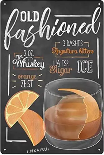 Retro Metal tin Sign Funny Classic Cocktail Recipes Kinds of Beer Wine Drink List Sign For Home Cave Garage bar Wall Decoration