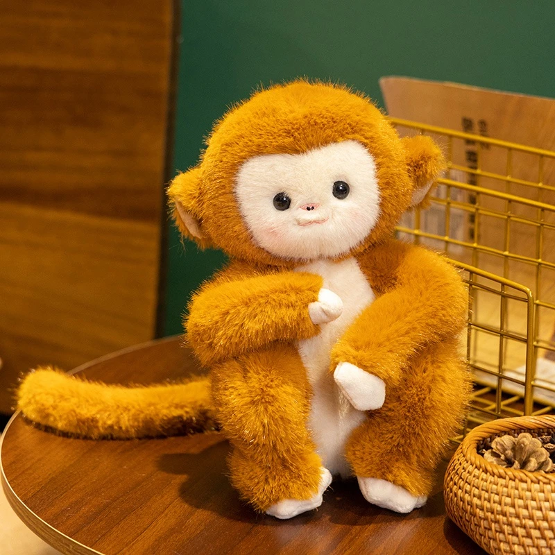 

kawaii Happy Monkey Plush Soft Baby Comfort Dolls Decor Pilllow Cartoon Animals Orangutan Baby Birthday Christmas Gifts