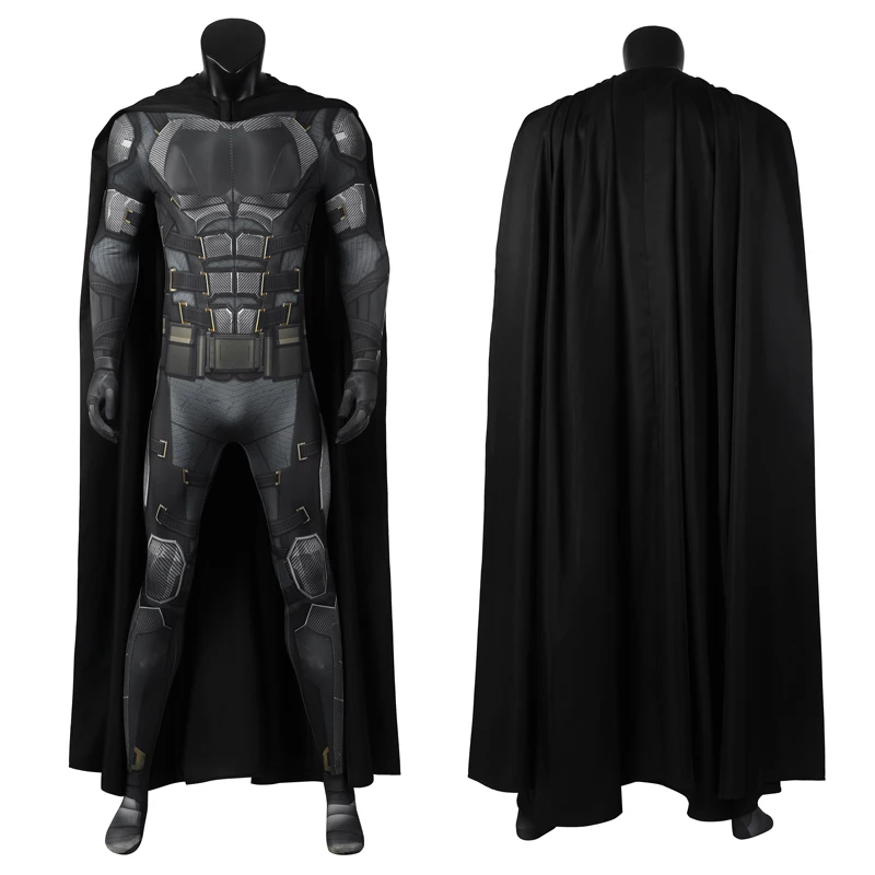 Black Bat Adult Men Knight Bruce Halloween Cosplay Costume Bodysuit 3D Digital Printing Jumpsuit Cloak Headgear Zentai Suit