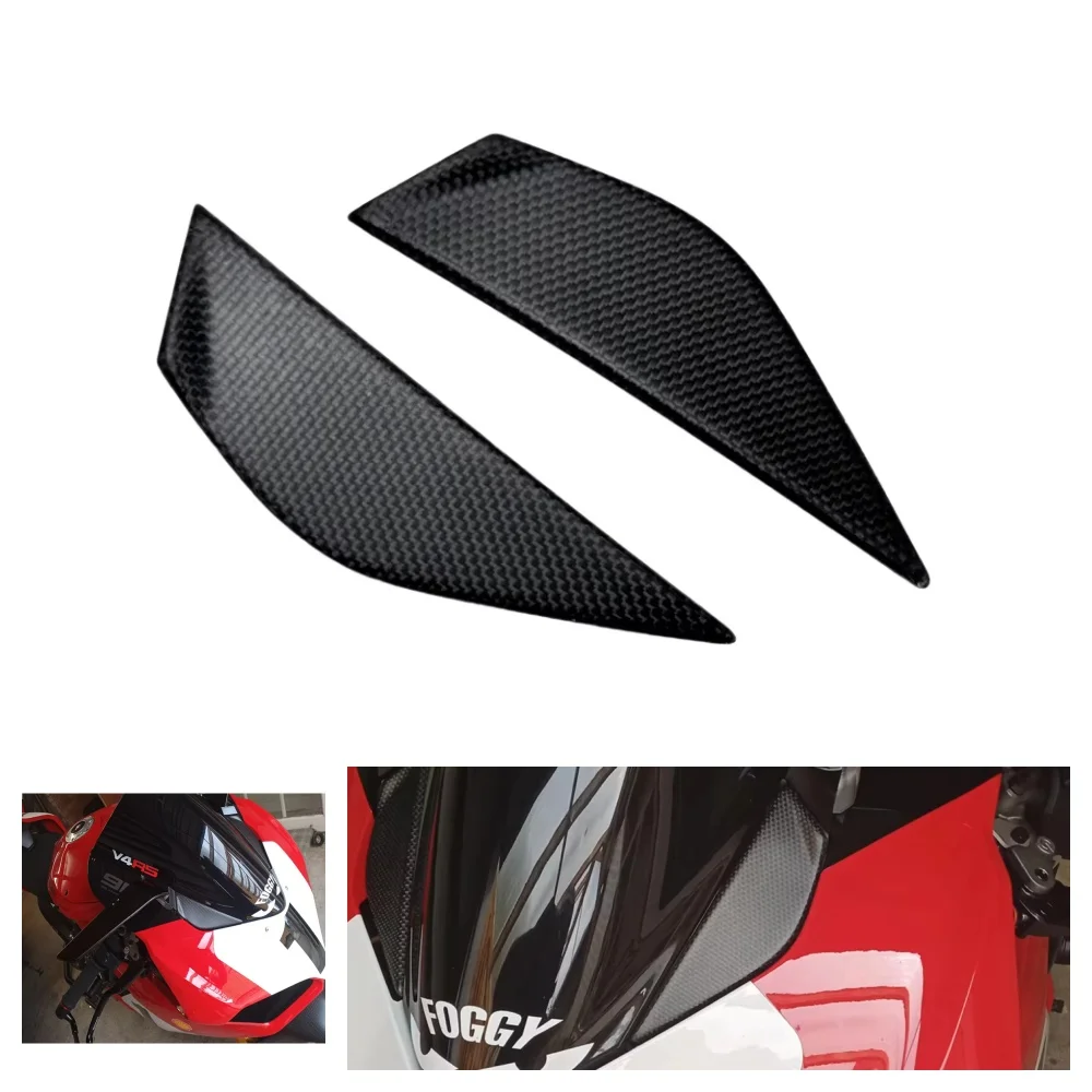 

For DUCATI Panigale V2 V4 V4S 2018-2023 2024 Carbon Fiber Rear Mirror Cover Front Fairing Motorcycle Modified Parts Decorate Cap