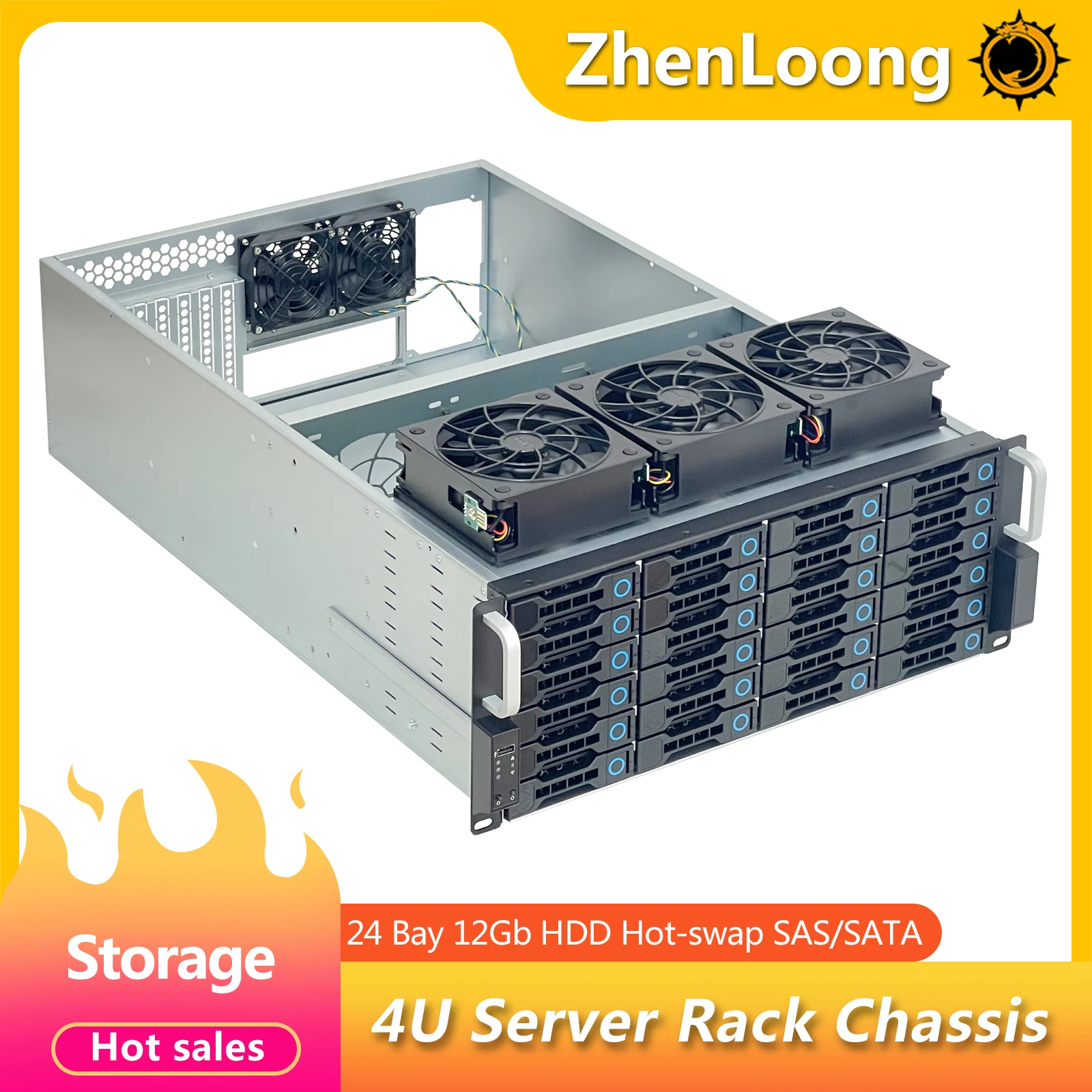 ZhenLoong 4U 24-Bay Server-Chassiss für hohe Speicherdichte – Meine Erfahrung mit dem SFF-8643-Backplane