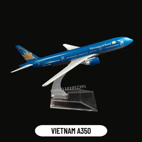 스케일 1:400 금속 항공 복제 베트남 A350 아시아 항공 보잉 에어 버스 항공기 모델 비행기 소년을위한 미니어처 선물
