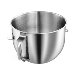 Ciotola per miscelatore in acciaio inossidabile 7QT per miscelatori a testa inclinabile Kitchenaid 7QT muslimatexmuslimah con manico