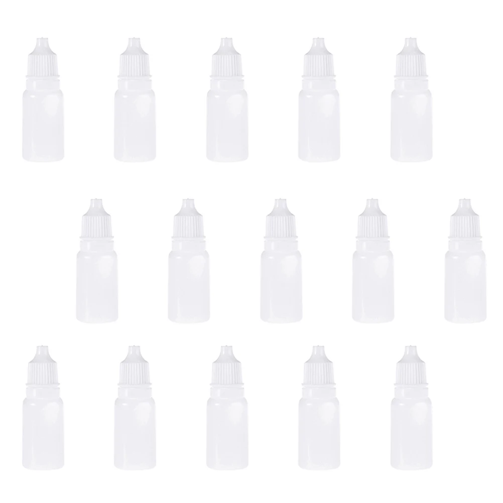 

60pcs 10ml Drop Bottles Clear Plastic Refillable Droppers Eye Liquid Dispenser Liquid Container Travel Size Solvent Oil