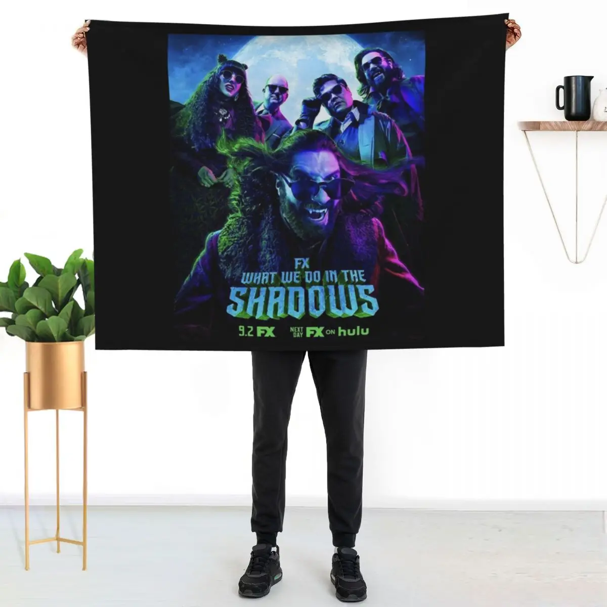

What We Do In The Shadows Throw Blanket Soft Solid Color Blanket for Couch Bed