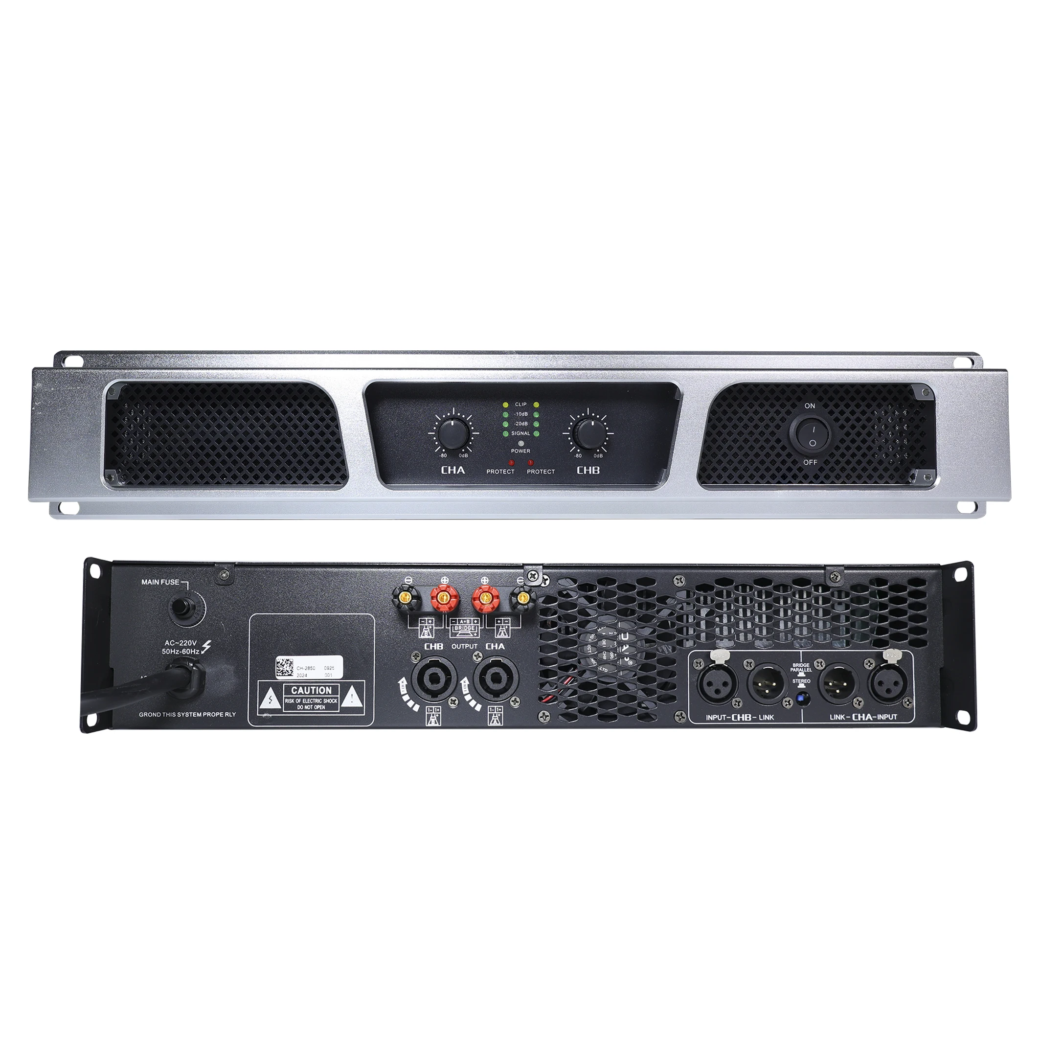 

2U Class-TD 2x1250W @8Ω Professional PA Power Amplifier for Pro Audio System, Stage, Event, Concert, PA System, Church & Mosque