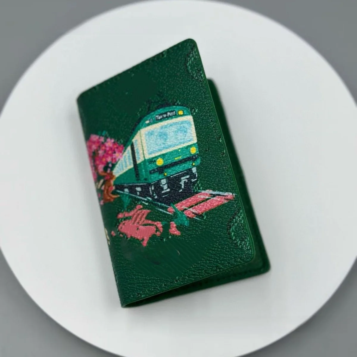 جديد الكرتون جلد طبيعي حامل جواز السفر طبقة مزدوجة بطاقة المحفظة محفظة نسائية للعملات المعدنية وثيقة كليب التصميم الأصلي ارتداء دائم إعادة... #4