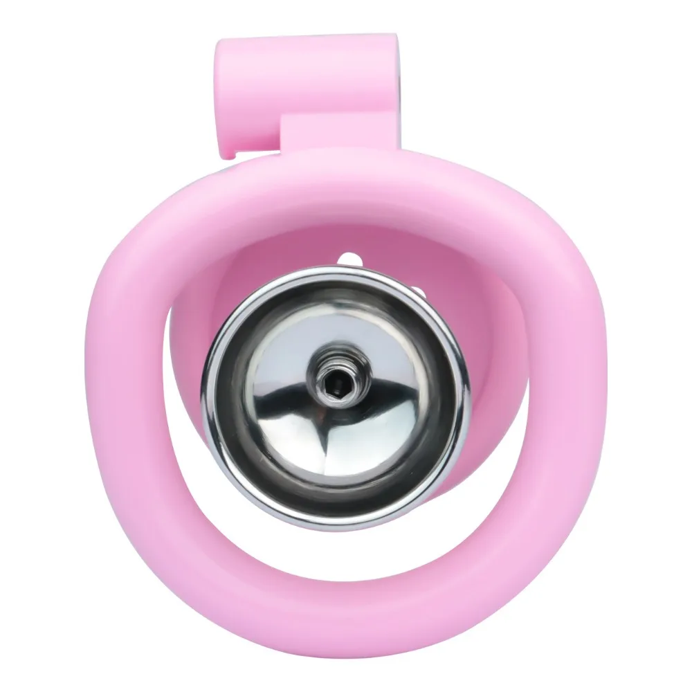Resin Male Chastity Cage with Detachable Metal Urethral Inverted Catheter Sissy Flat Cock Cage BDSM Sex Toys for Men Penis Lock - view 6