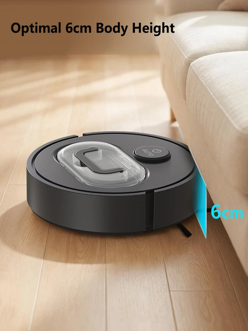 Automatischer Kehrroboter 3-in-1 Geräuscharm Ultra Dünn USB Wiederaufladbarer Staubsauger Mit Staubbehälter Mini-Reinigungsmaschine für Zuhause – Detail 6