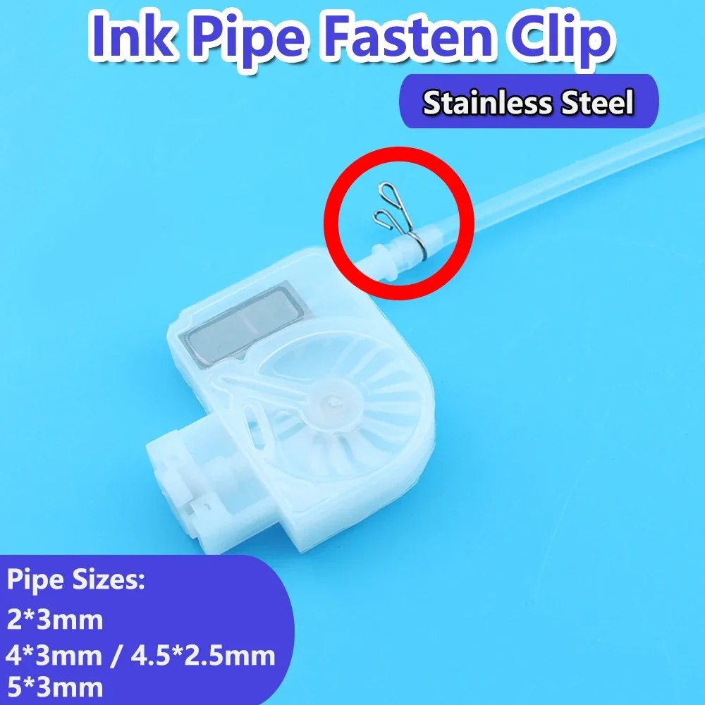 10 Pcs XP600 Ink Damper Tube Pipe Fasten Clip for DTF DTG UV Printer Tubing Fastener Clamp Avoid Ink Leaking Loose Clamping Kit