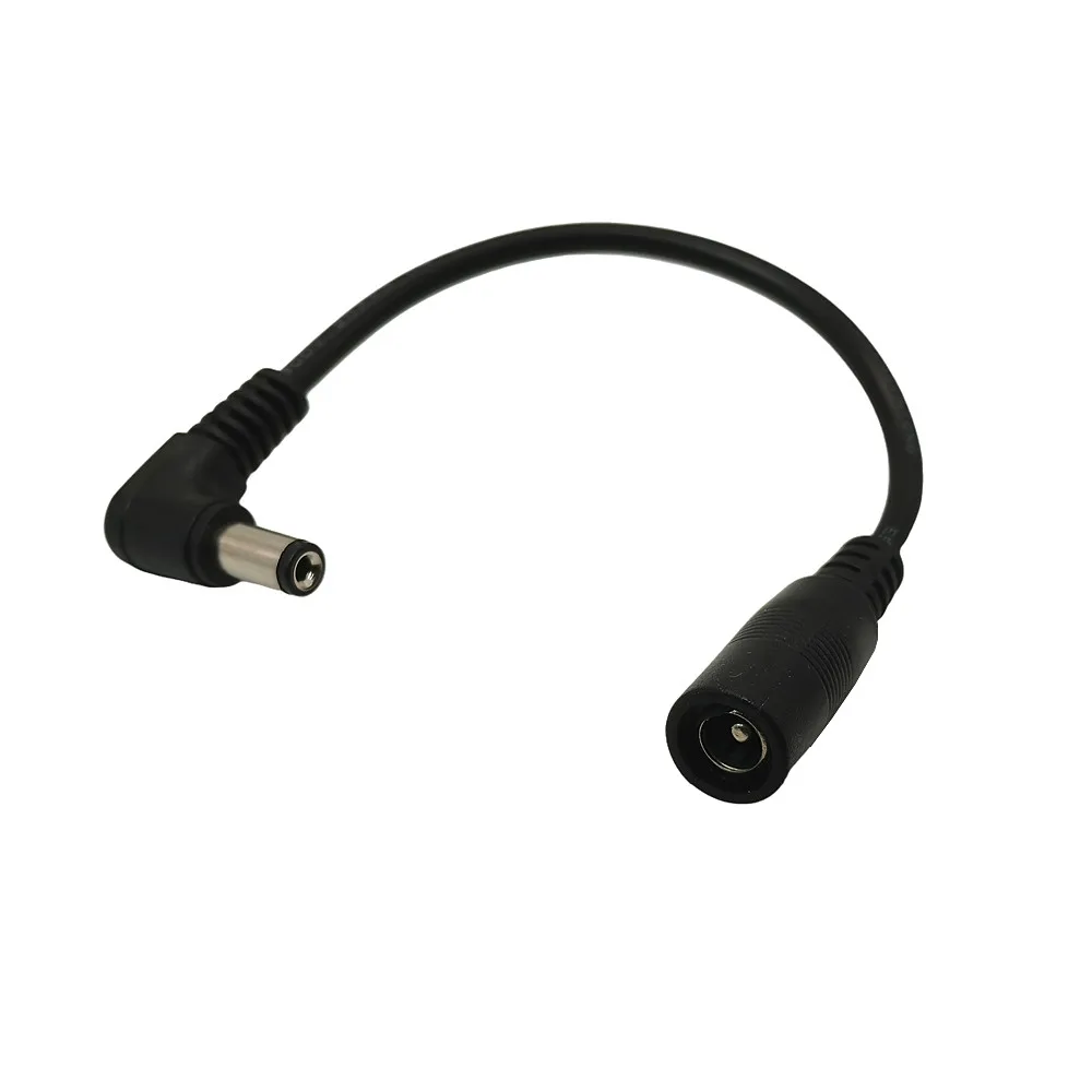 DC 5.5 x 2.1mm Cable Male to Female Adapter, 5.5*2.1mm Right Angle 90 Degree Charging Cable