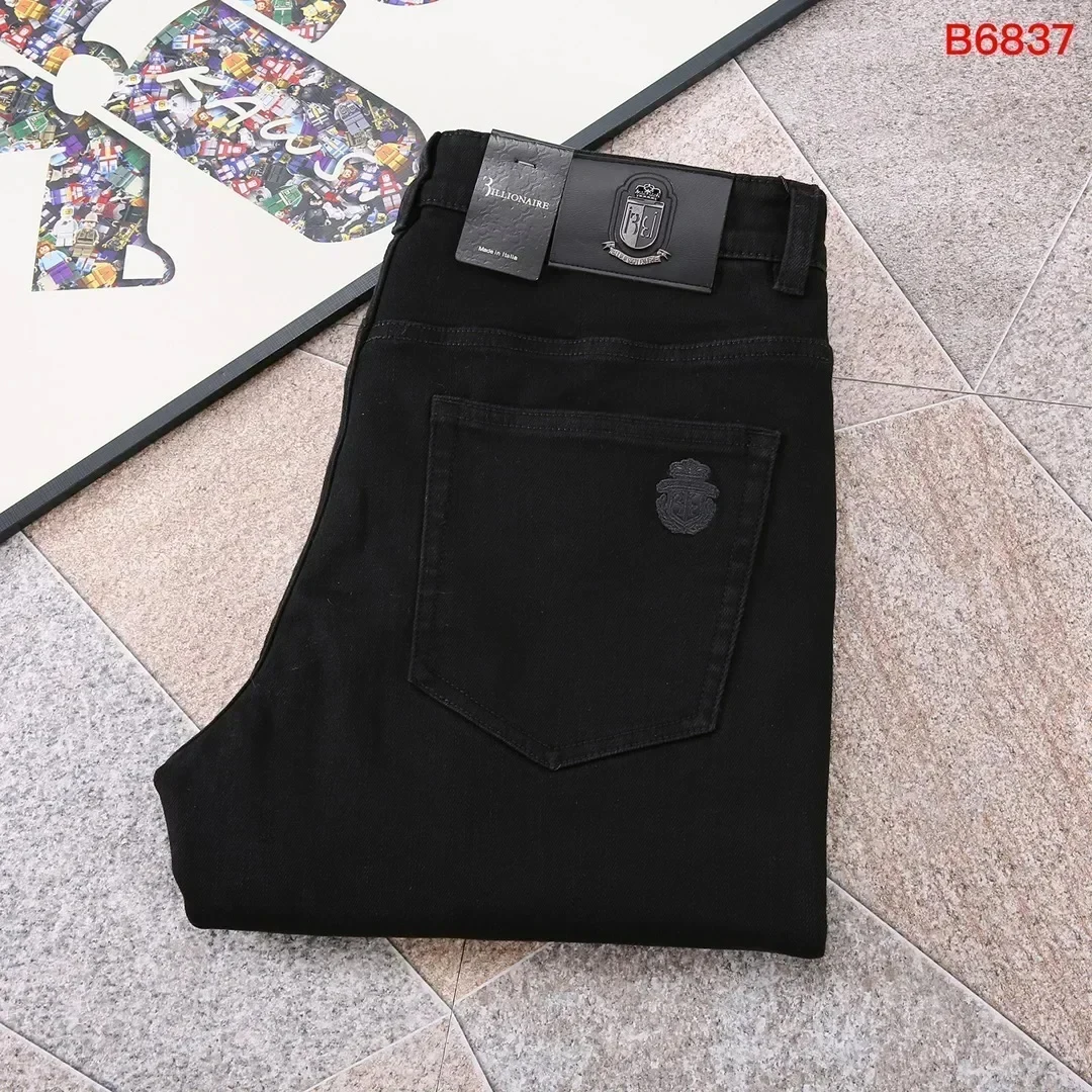 

BLLIYOSS BILLIONAIRE Jeans Thick Cotton Men Old Money New Casual Embroidery Quality size 29-42 Long Pants High-Quality