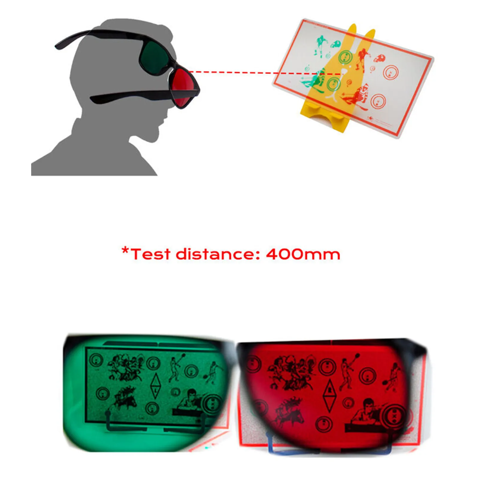 Vision Therapy Convergence Insufficiency Eye Training Device Fixed Tranaglyph
