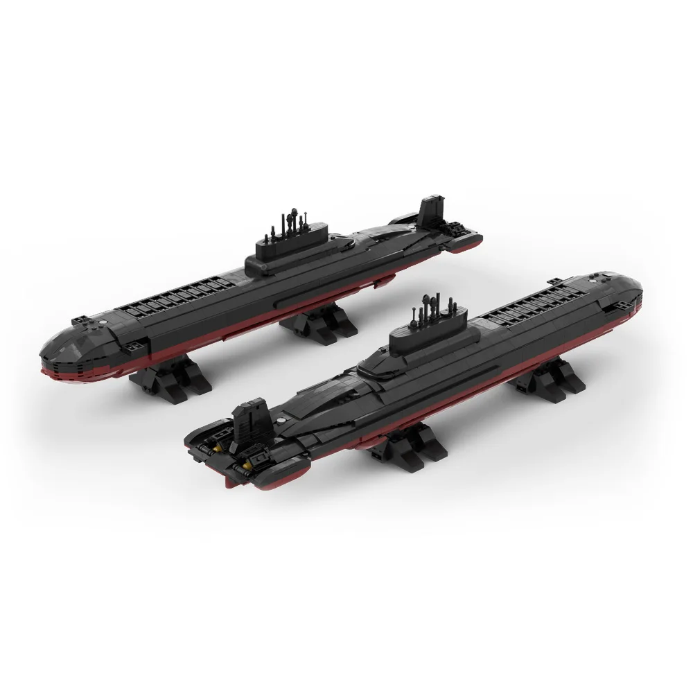 

MOC Nuclear Submarine TYPHOON | Project 941 Акула - 1:300 Scale Building Block Nuclear Submarine Assembly Model Toy Gift Blocks